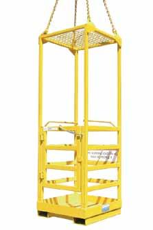 finish (safety yellow) Type WP-C8 Single person cage, fitted with mesh roof Maximum capacity: 1
