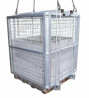 Crane & Overhead Lifting Brick Cage Type BSN6 Brick Cage The BSN6 Brick Cage is designed to convey pallets of bricks or similar loose products safely to a work location via overhead crane.