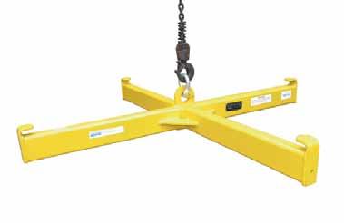 The chart below shows the standard range of Crane Spreader Beams available. Choose the Safe Working Load and Beam length (Dimension A ) to suit your application.