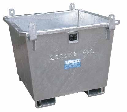 Waste & Storage Bins Crane Bins Type SCBC Crane Bins Heavy duty bins suitable for all waste products.