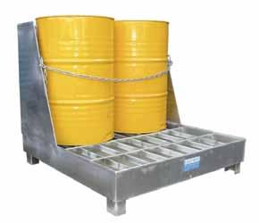 Drum Storage & Racking Spill Bins Type SL Spill Bins Offering complete protection against damaging and costly chemical spills, SL spill bins