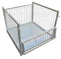 This durable, economical cage can be transported by forklift or pallet