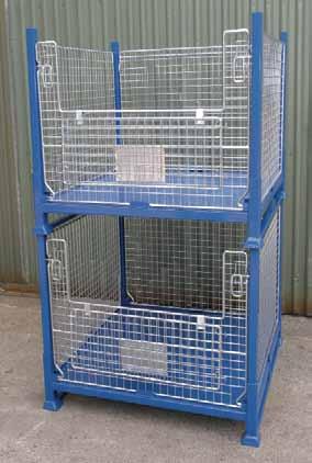 Storage Cages / Trolleys / Pallets Collapsible Mesh Cage Type MMC-01 Mesh Cage A stackable transport and