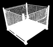 The MMC-01 cage can be transported by forklift or pallet trolley, and can be stacked 2 high when fully