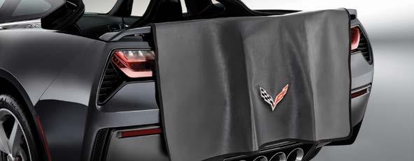 STINGRAY LOGO PREMIUM CARPETED JET BLACK CARGO MAT Available for coupe and convertible.