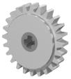 24 Chapter 2 Playing with Gears The asymmetry we talked about before makes the worm gear applicable only in reducing speed and increasing torque, because, as we explained, the friction of this