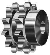 No. 140-2 1 3 4" Pitch All Steel Double - Type B & C Bore (inches) (inches) Weight No. Catalog Outside Rec. Length Lbs. Teeth Number Diameter Type Stock Max. Thru (Approx.) D140B 8.