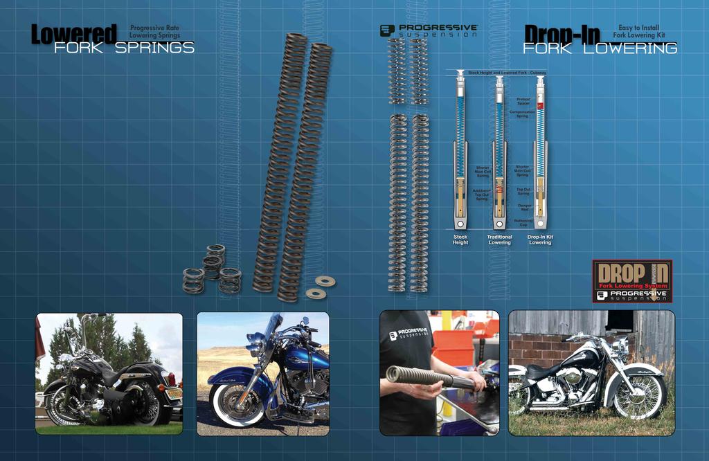 SOFTAIL SUSPENSION *Progressive Rate *Kit includes 1 Lower and 2 Lower Components *High quality chrome silicon wire *Precision wound *Lifetime warranty *Simple DROP-IN TM installation!