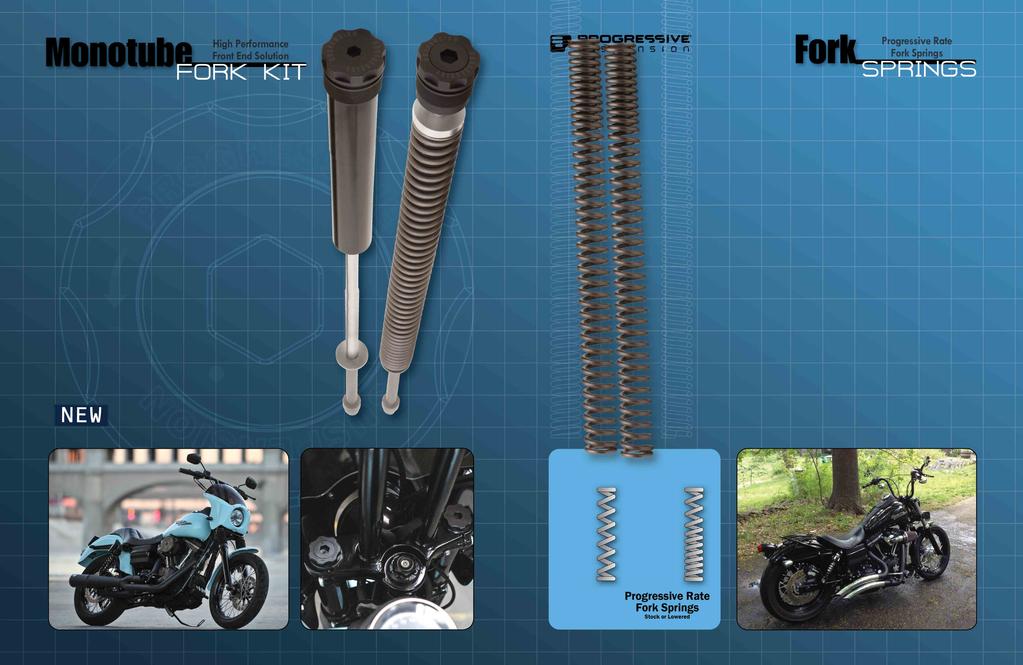 DYNA SUSPENSION *Adjustable preload *Improved Resistance to Front brake dive *Improved front end stability *Improved Cornering *Available in STANDARD or HEAVY *Progressive rate *Maintains stock ride