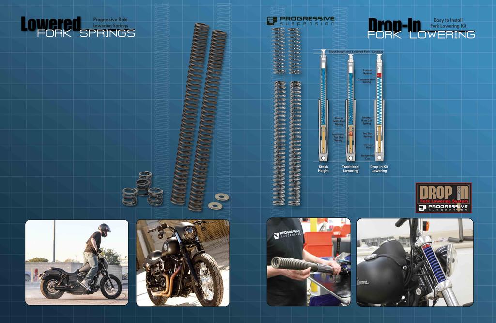 DYNA SUSPENSION *Progressive Rate *Simple DROP-IN TM installation! *Up to 2 of height reduction *No special tools required DYNA SUSPENSION *Kit includes 1 Lower and 2 Lower Components *MSRP FROM $129.