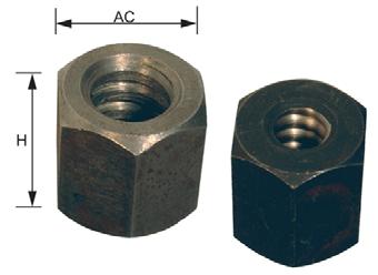 Local: 972-247-8871 Coil Thread Heavy Duty Tall Coil Nuts * Load (SWL) provides Wt. per AC Across Carton 100 pcs D Size H Height Flats Qty (lbs) 50ACCN0PT 1/2 1-1/8 1-5/16 1,000 6.