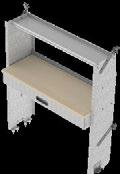SHELVING WORKBENCHES J48-X Square back unit with 1 open shelf & 1