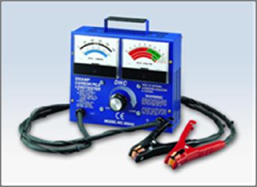 500A2 BATTERY TESTER Load batteries up to 500A The 500A2 tests batteries, starters and dynamos with up to 500A. The battery current and voltage can be read off from two separate displays.
