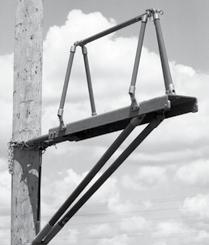 . Pivot mount, optional for easy positioning to access jobs, permits worker to swivel the mounted platform on its horizontal plane. For belt-on/restraining guide, add optional Tripod or Railing.