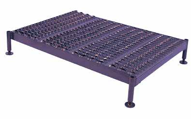 together to create larger work areas Provide shorter workers with a more comfortable work position Heavy duty serrated grating provides excellent slip