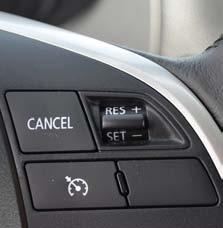 Cruise Control (if equipped) A - CRUISE CONTROL ON/OFF switch Used to turn on and off the cruise control. D B - SET - switch C Used to reduce the set speed and to set the desired speed.