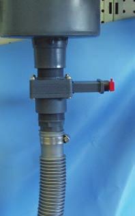 While the filter is in operation, the slide valves MUST remain in the open position.