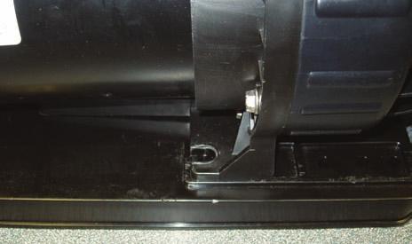 2B. PLASTIC PUMP HOUSING MOUNT Pumps with plastic pump housing mounts (see left) should be attached by aligning the openings with the holes outside the raised area (see below).