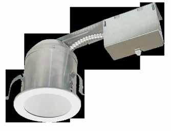 4 Residential Remodel Recessed ROUND Painted Reflector (RT4R-WH) Baffle (RT4B) Clear Reflector (RT4R-HZ) REMODEL LRD4R DESCRIPTION Remodel housing is designed for use with a separate engine kit that