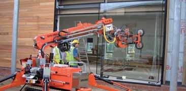 now using Jekko spider cranes equipped with glass handling manipulators supplied by local crane and access