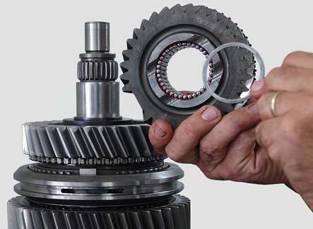 Install the 3rd speed synchronizer ring. NOTE: Apply transmission lubricant to the synchronizer ring runway.