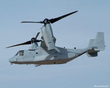 14 Figure 1.10 The V-22 Osprey at low airspeeds and in cruising flight configurations. 1.2. Prior Work & Literature Review Johnson and Russel (Johnson & Russel, 2012) examined a large civil transport rotorcraft to carry 90 passengers over 500 nm (926 km).