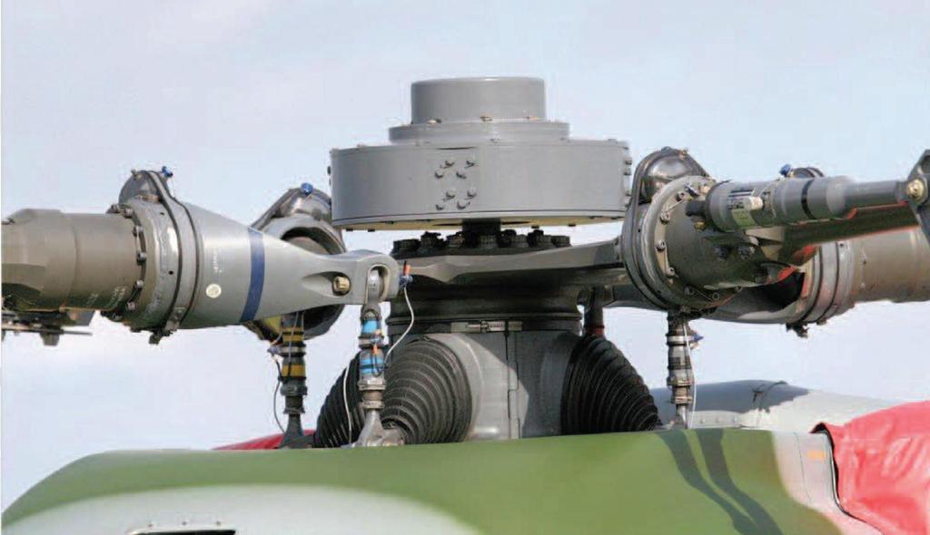The rigid rotor includes a reduction in the weight and drag of the rotor hub and a larger flapping arm, which significantly reduces control inputs.