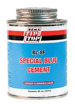 can 6 BL-2 BL-8 Special Blue Cement (Flammable) The key to REMA TIP TOP s exclusive Blue Bonding System, Special Blue Cement (flammable) creates a nearly indestructible bond between