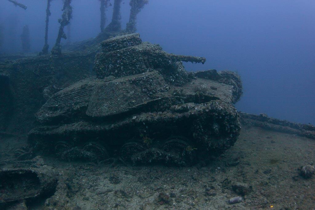State (Micronesia) The treds and armaments of these tanks are removed