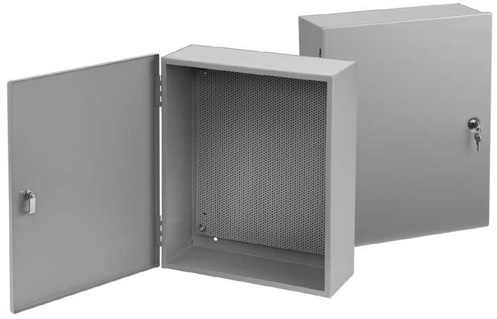 Type 1 Locking Integrated Perforated Panel Enclosure (Control Box) Type 1 Boxes and A1PP Example of Integrated Panel; wiring devices not included.