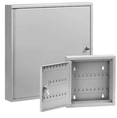 Door has quarter-turn key lock; two keys included Combination lock is available as an accessory and is interchangeable with standard cutout and latch cam Two shelves included with shelf models are