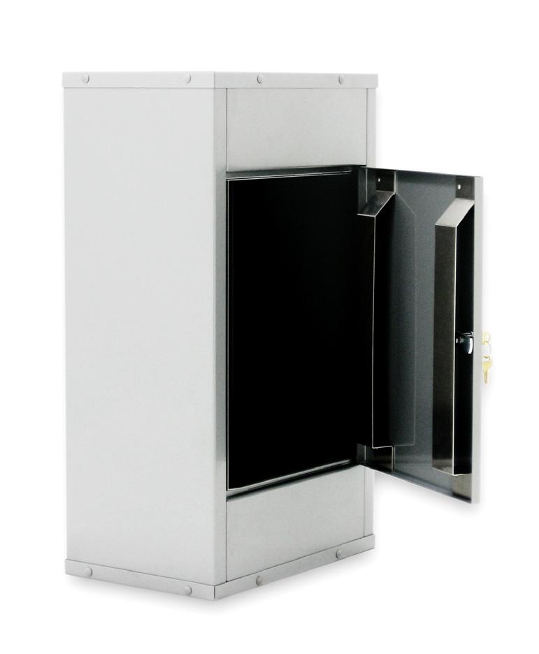 MODEL LEDU Walk-up In-Wall For 30+ Large Items WALK-UP LEDU LLP-TW SSBP Model LEDU-Envelope Depository Unit includes: Model LEDU A locked chest that is 18 x 12 x 32 inches high and made of heavy
