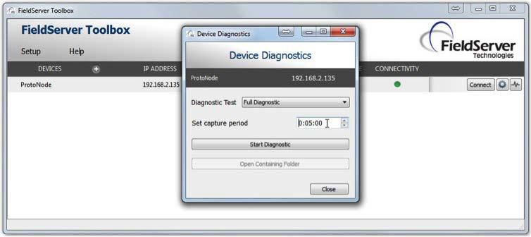 TAKE A LOG Click on the diagnose icon of the desired device Fig. 35 FS Toolbox Select full Diagnostic Fig.