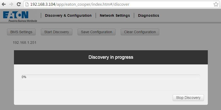 Figure 19: Start Discvery Fields After entering the Device details, click n the Start Discvery buttn and the discvery