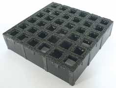 Animal Flooring FRP Grating 26 x 26mm x 25 or mm thick, on a 52 x 52mm grid. Hole size 20 x 20mm. Sheet sizes available - 1255 x 3700mm 20 x 20mm opening Weight - 19.