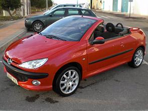 Special exhaust, Wide rear axel, Disk Brakes, Black/Orange, 4,950 Peugeot 206 CC (2002) Cabriolet, 2.