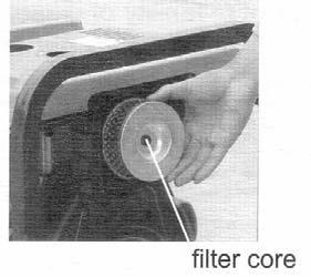 2-2.3 Checking the air filter (1) Loosen the butterfly nut, take the cover of the air filter off and take the air filter element out. Do not wash the air filter element.