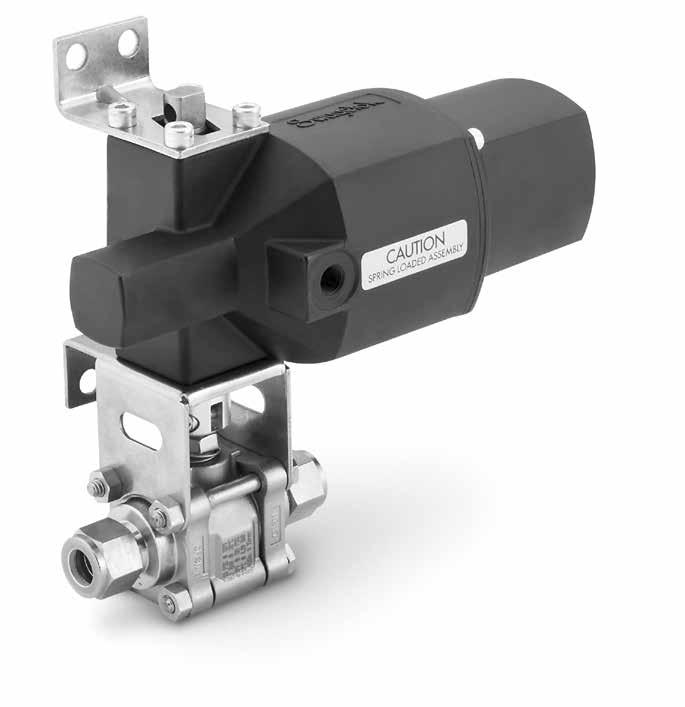 Swagelok Ball Valve Actuation Options 3 Swagelok 130 and 150 Series Pneumatic s Features 90 actuation 2-way (straight and angle) flow paths 3-way (L and H special flow paths) 4-way flow paths 180