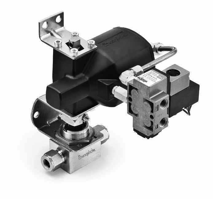 Solenoid Valves for Swagelok 130 and 150 Series Pneumatic s Swagelok Ball Valve Actuation Options 5 Solenoid valves for Swagelok 130 and 150 series actuators are manufactured by MAC Valves.