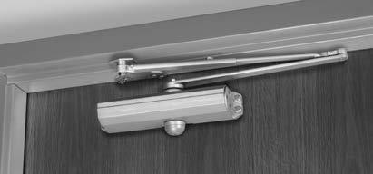 Unitrol arms combine the features of a double lever arm overhead door stop/holder with the backcheck feature of the door closer to reduce door stopping shock loads to a minimum.