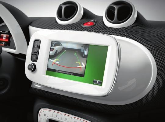 As soon as you engage reverse gear the i mage of the reversing camera is shown on the large multi-touch display of the