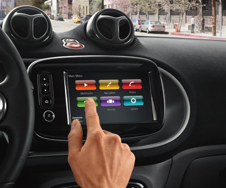 With the universal smartphone cradle 1 you can connect your mobile phone 2 with your smart forfour.