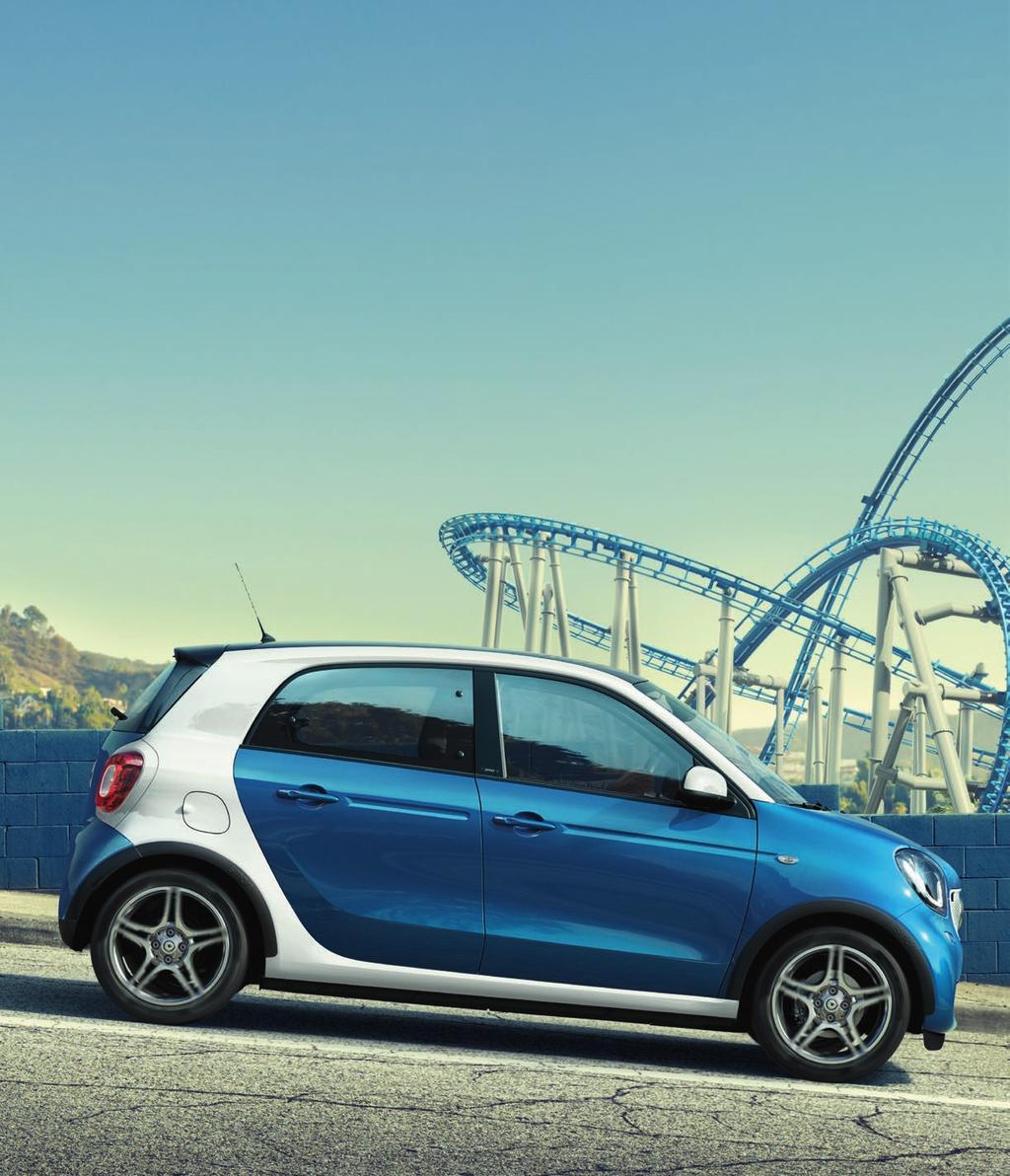 Thanks to the rear engine and rear-wheel drive the smart forfour is not only extremely compact with its manual transmission it also offers a whole lot of