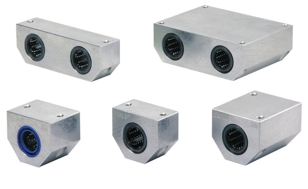 LUHR PB). For highly contaminated environments, extended LUJR linear bearing units are available. These incorporate LBBR linear ball bearings and two SP-type shaft seals.