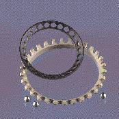 Double direction angular contact thrust ball bearings produced. Their design is essentially that of two matched single row angular contact ball bearings arranged back-toback.