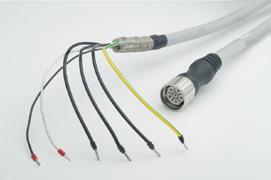 Accessories Selection of Motor Cables Technical data Continuous rated current Cable cross-section Temperature range Wiring Connector type CO8336-xxx-yyy 1) 2) CB05708-xxx-yyy 1) 2) CA44958-xxx-yyy 1)