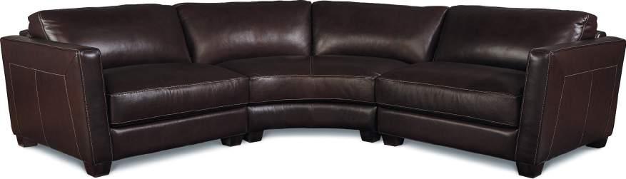 935 ALLERTON SIGNATURE LEATHER STATIONARY SECTIONAL Shown in Nassau LF148478 Dark Brown 73A-935 73B-935 73C-935 740-935 73A/73B-935