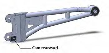 FIGURE 8 25. Repeat installation of new radius arm on the passenger s side. Tighten axle hardware to 150 ft-lbs (4 plc). Do not tighten the frame mounting brackets at this time.