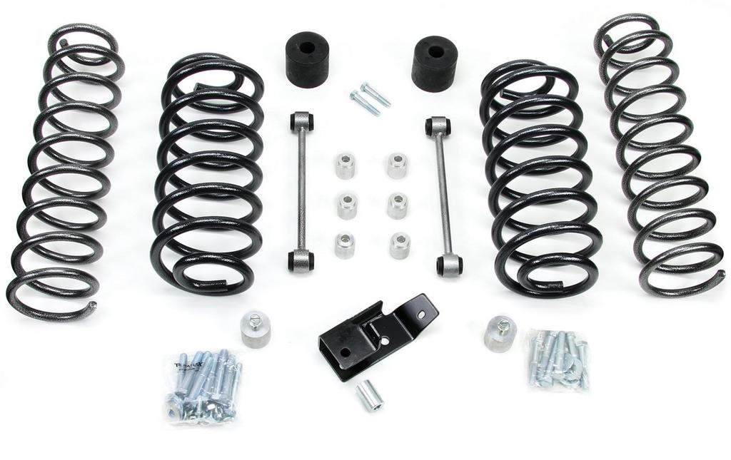 Kit #1141300 (w/o Shocks or Quick Disconnects) 8 Box Contents Spring Box Springs 2 Front; 2 Rear Rear Sway Bar Links 2 Transfer Case Drop Kit 1 Kit; 6 Spacers Bumpstop Extensions 2 Front; 2 Rear Rear