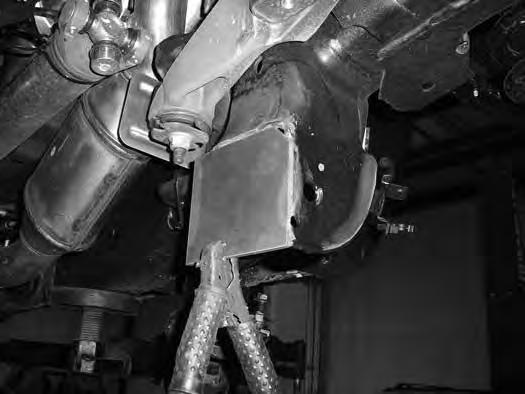 DIFFERENTIAL INSTALLATION 34. Place the provided weld-in plate up against the cut edge of the control arm pocket.